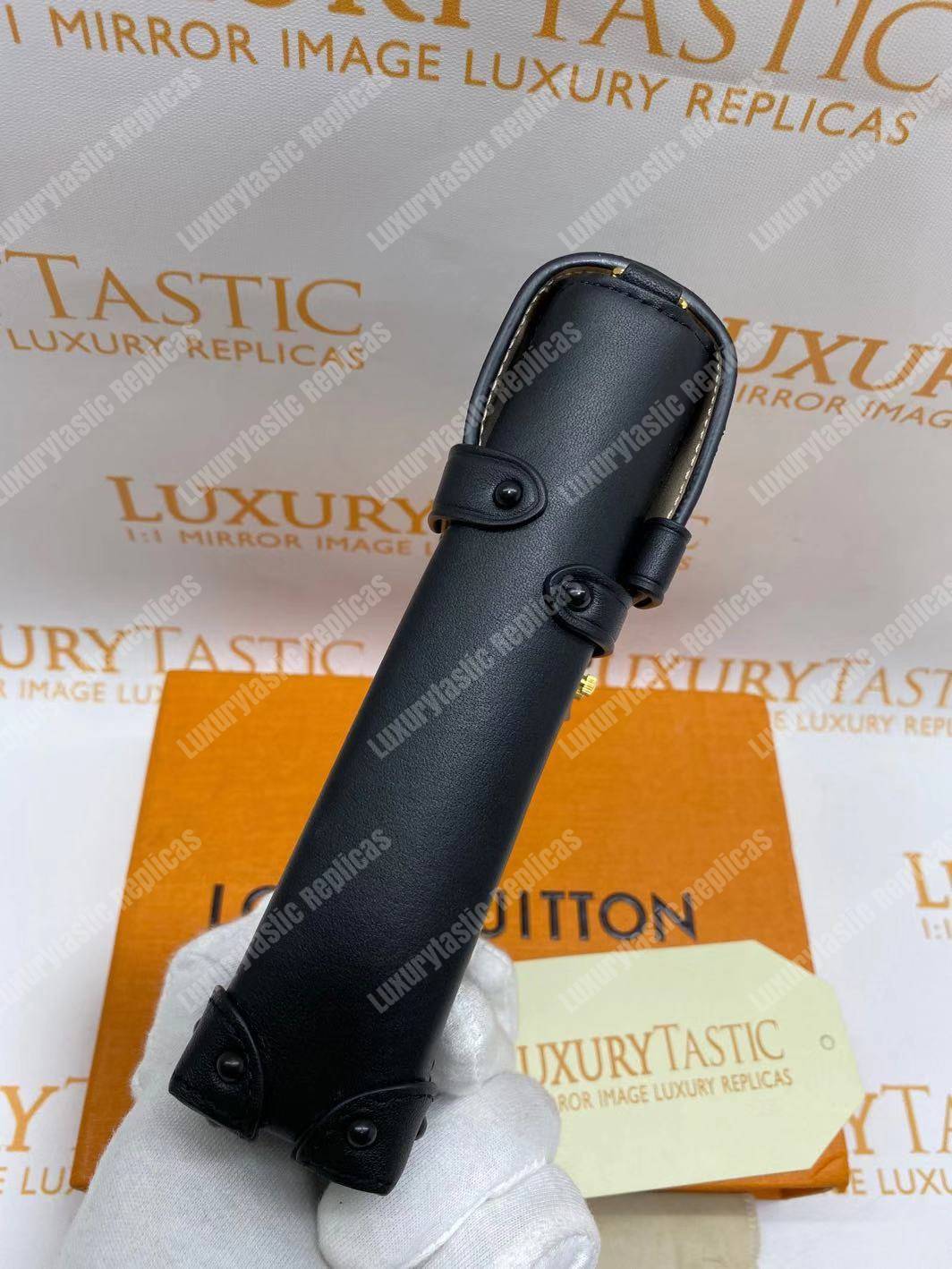 LV Pochette Verticale Trunk Monogram Canvas Black Leather