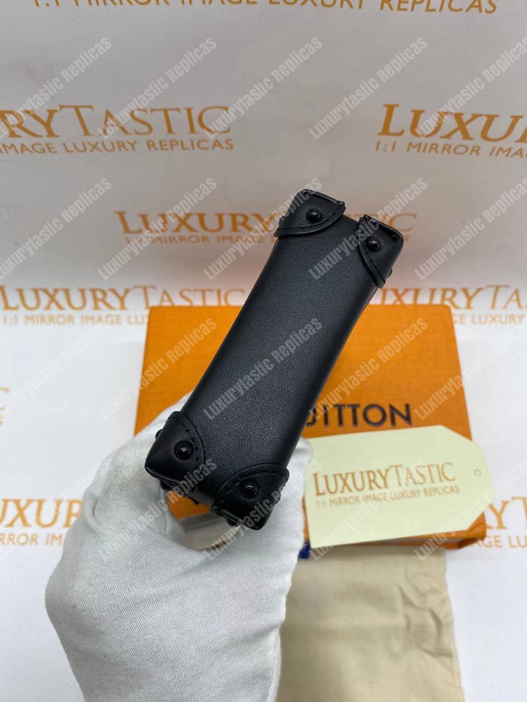 LV Pochette Verticale Trunk Monogram Canvas Black Leather