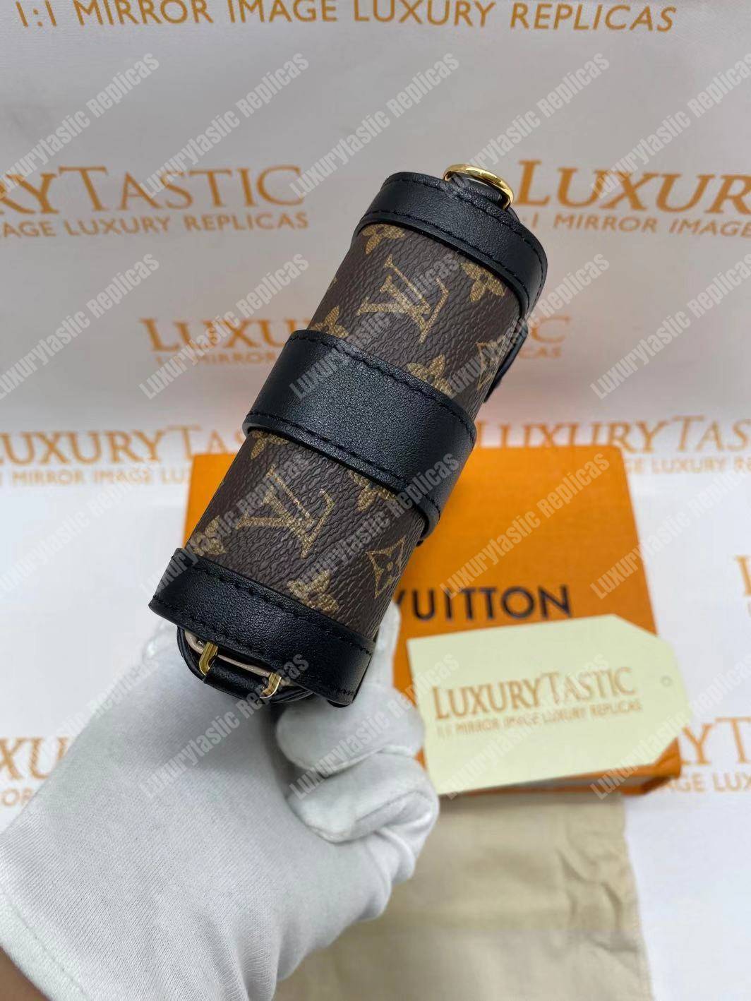LV Pochette Verticale Trunk Monogram Canvas Black Leather