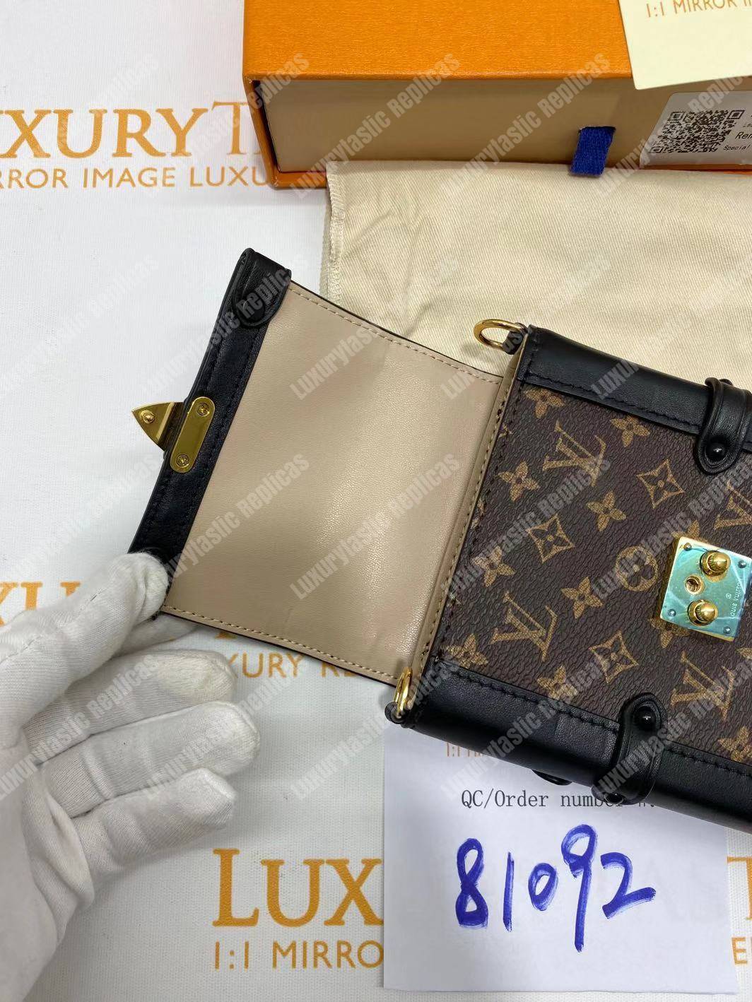 LV Pochette Verticale Trunk Monogram Canvas Black Leather