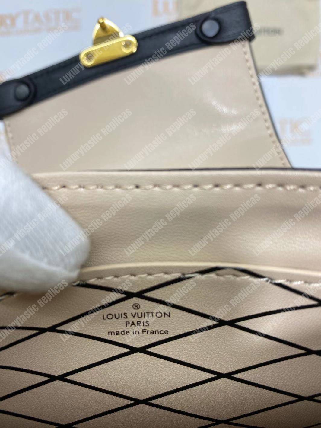 LV Pochette Verticale Trunk Monogram Canvas Black Leather