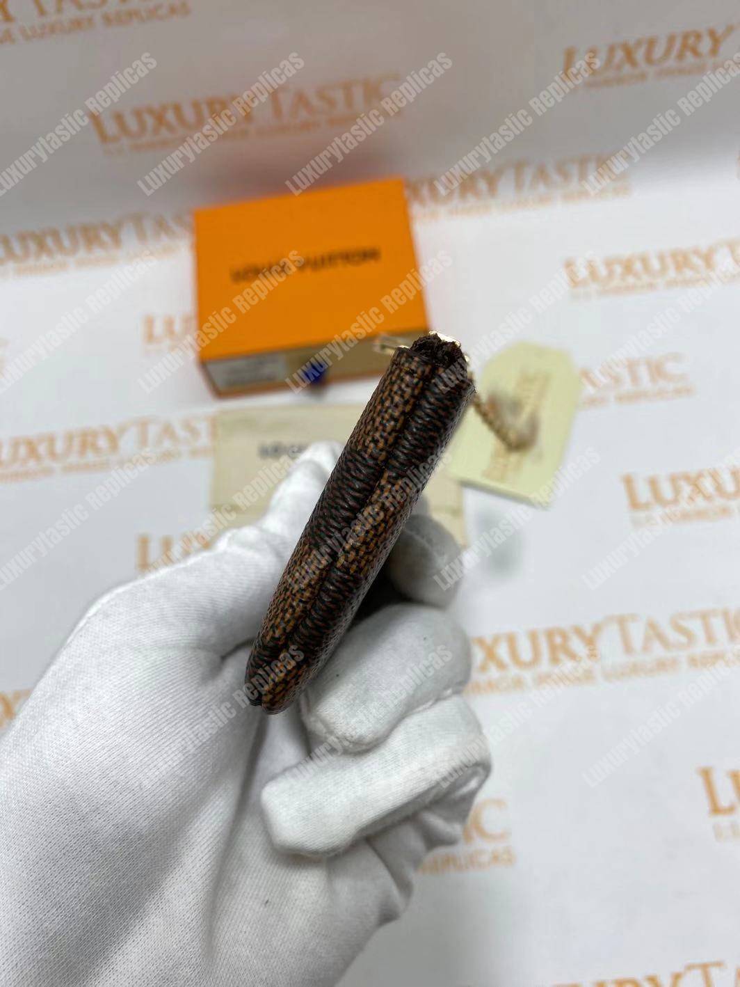 LV Key Pouch Damier Ebene Canvas