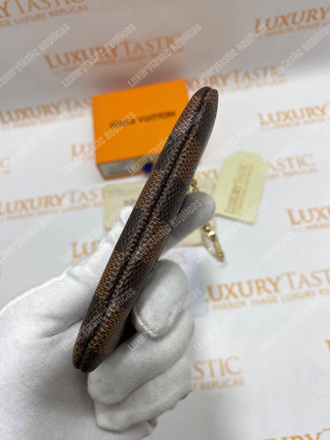 LV Key Pouch Damier Ebene Canvas