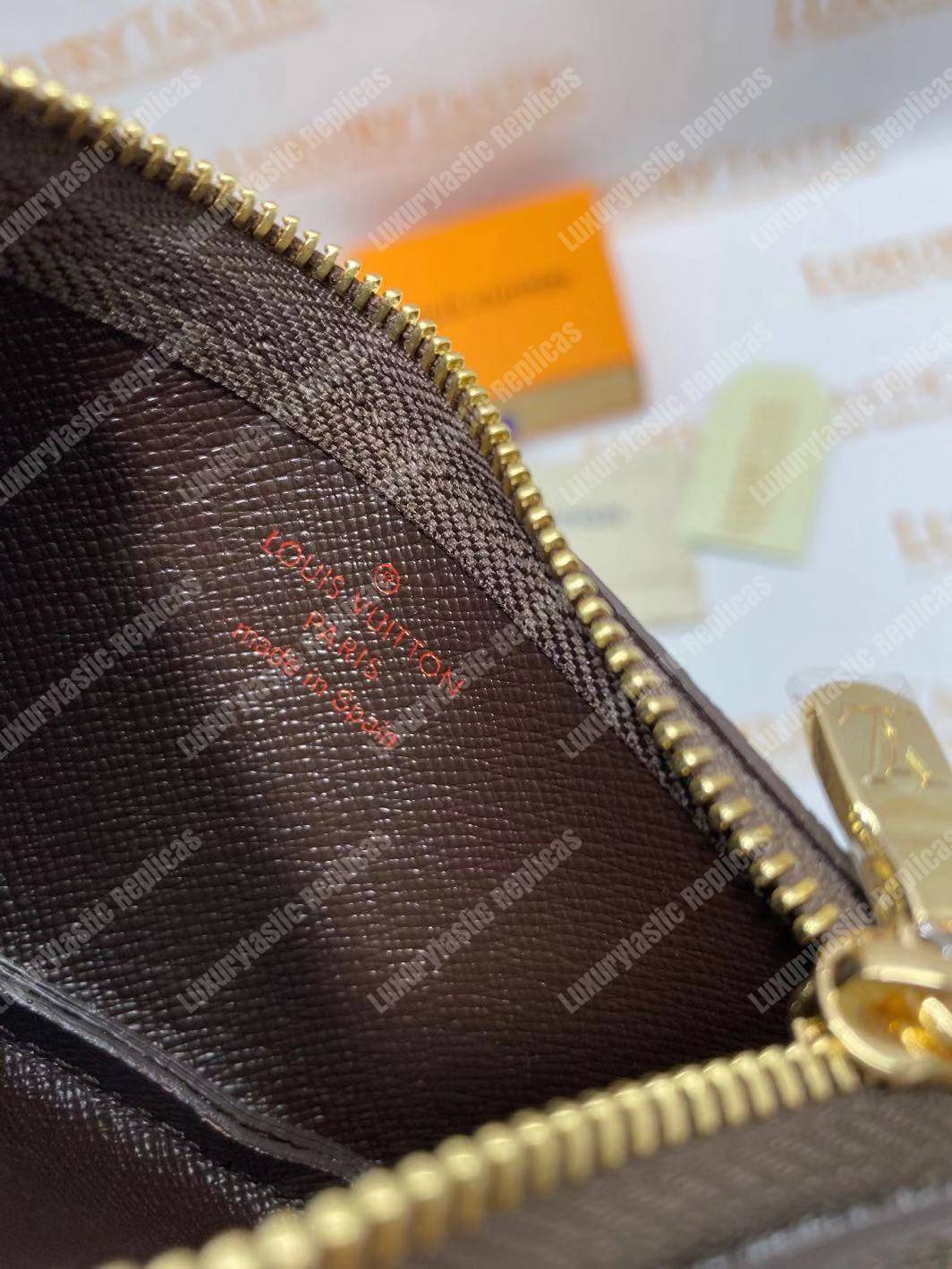 LV Key Pouch Damier Ebene Canvas