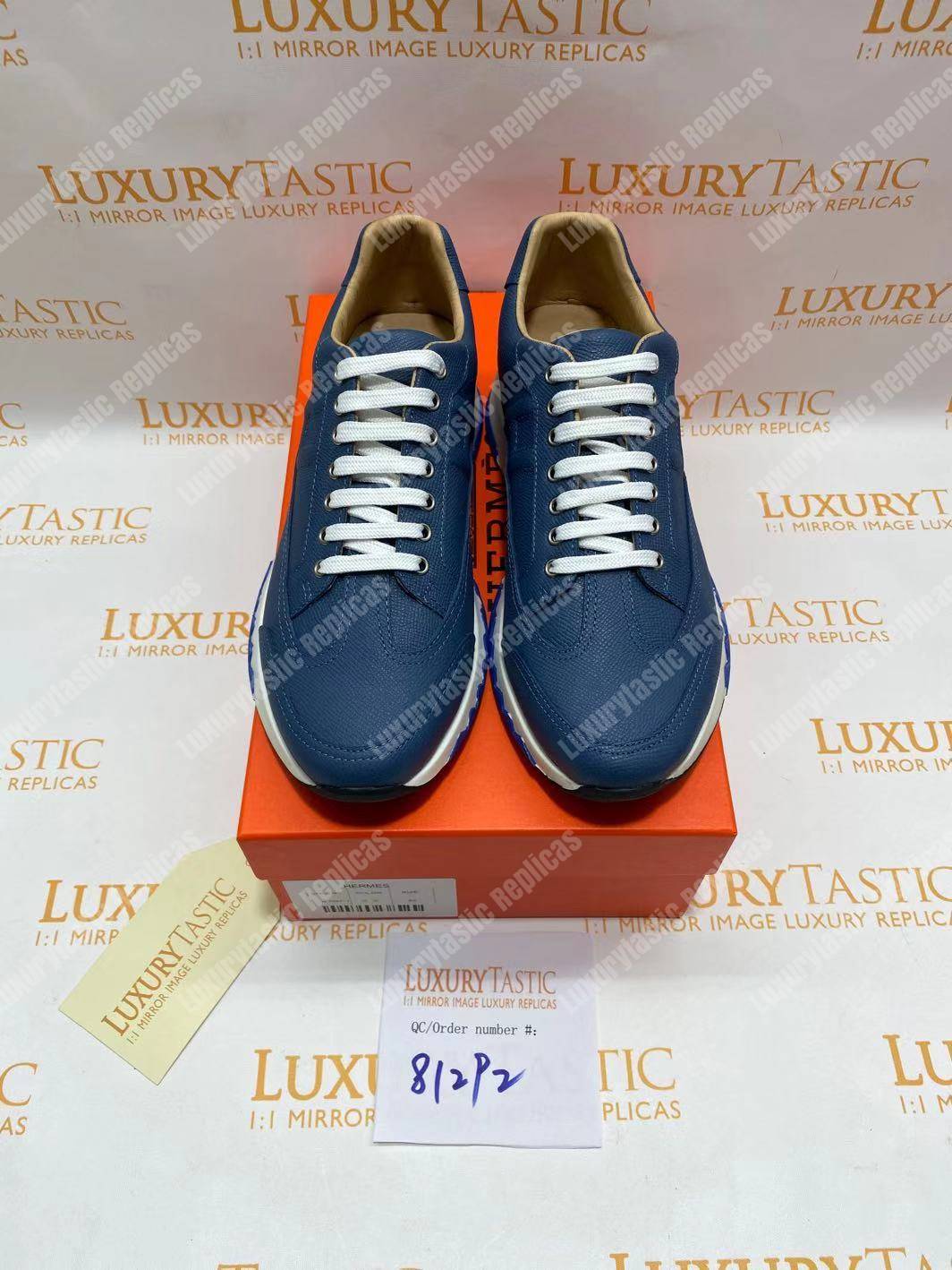 H**mes trail sneaker blue