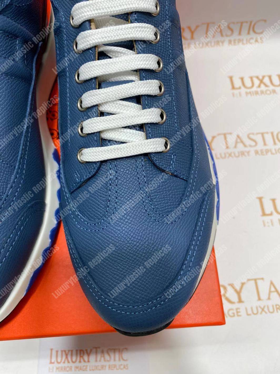 H**mes trail sneaker blue