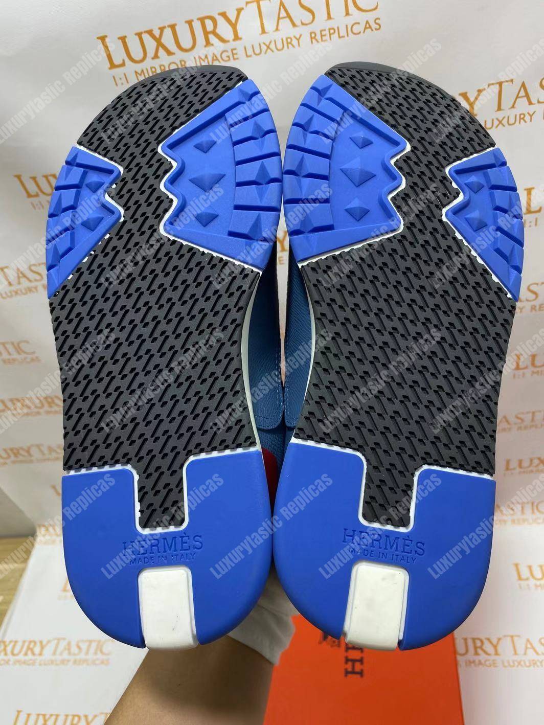 H**mes trail sneaker blue