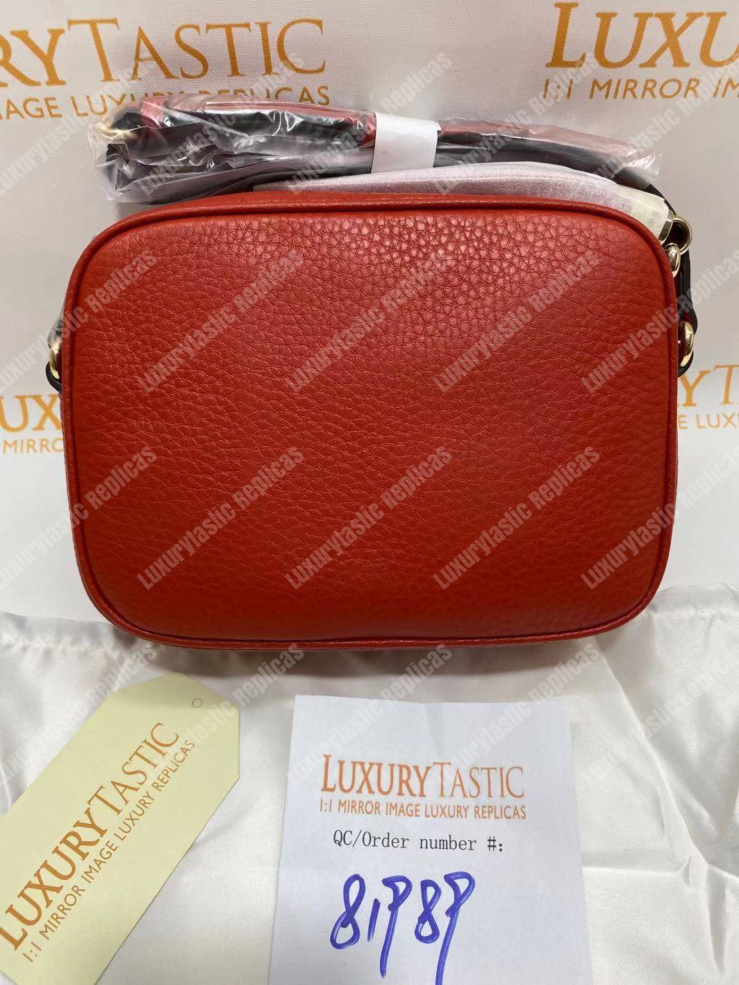 G*u*i soho small leather disco bag red