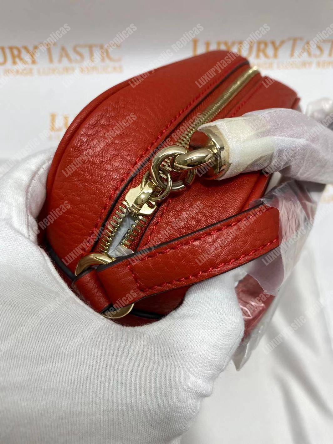 G*u*i soho small leather disco bag red