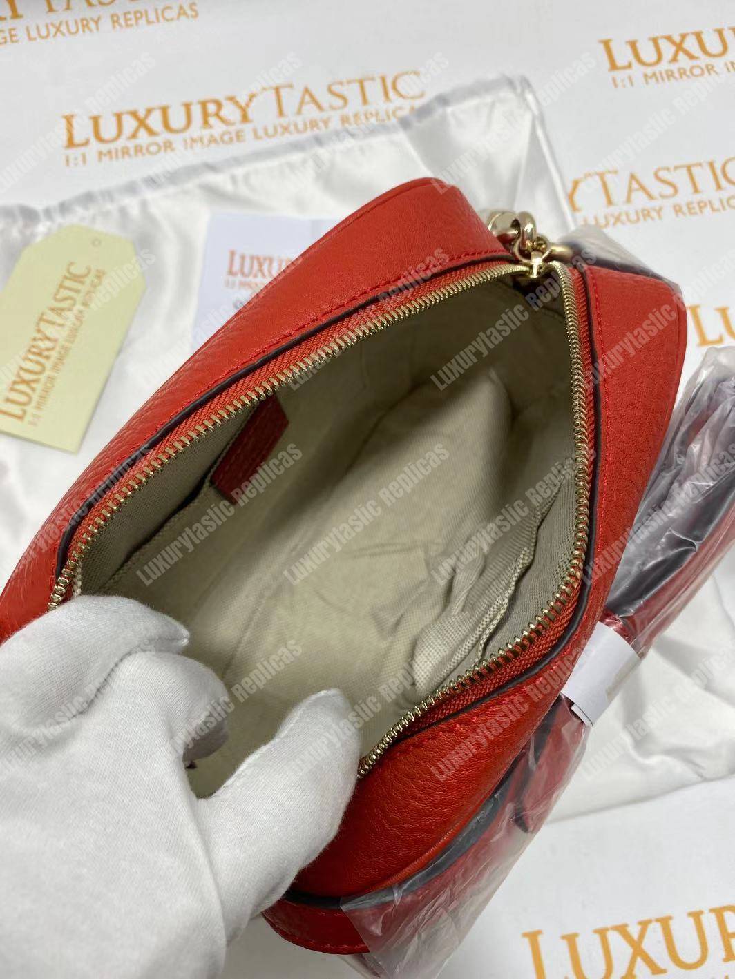 G*u*i soho small leather disco bag red