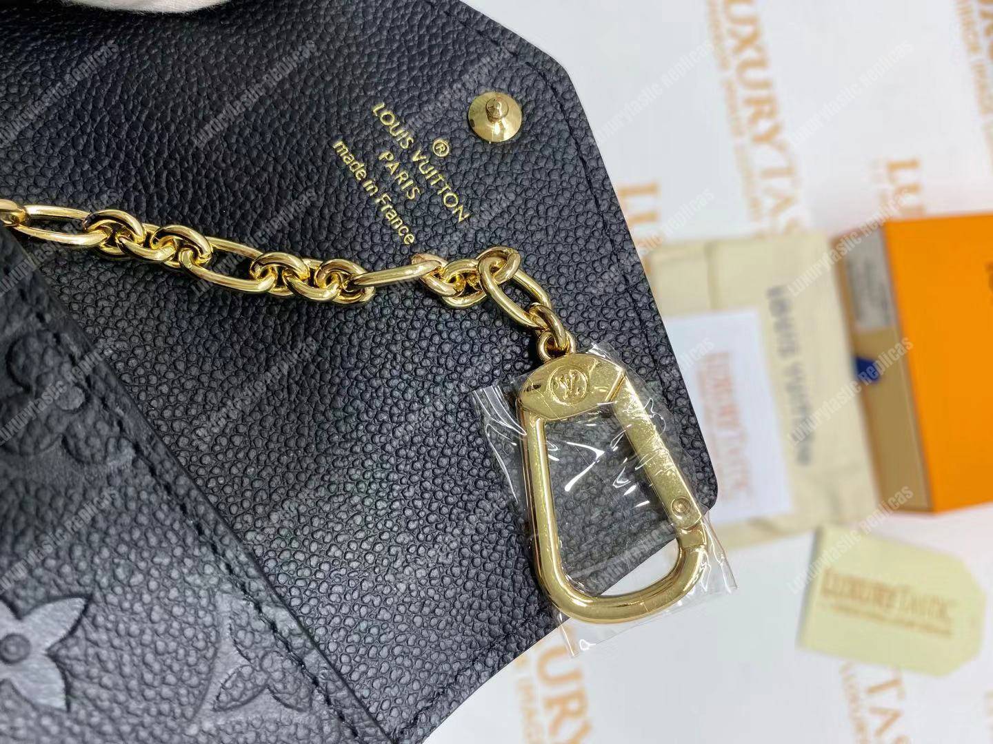 LV Key Pouch Monogram Empreinte Noir