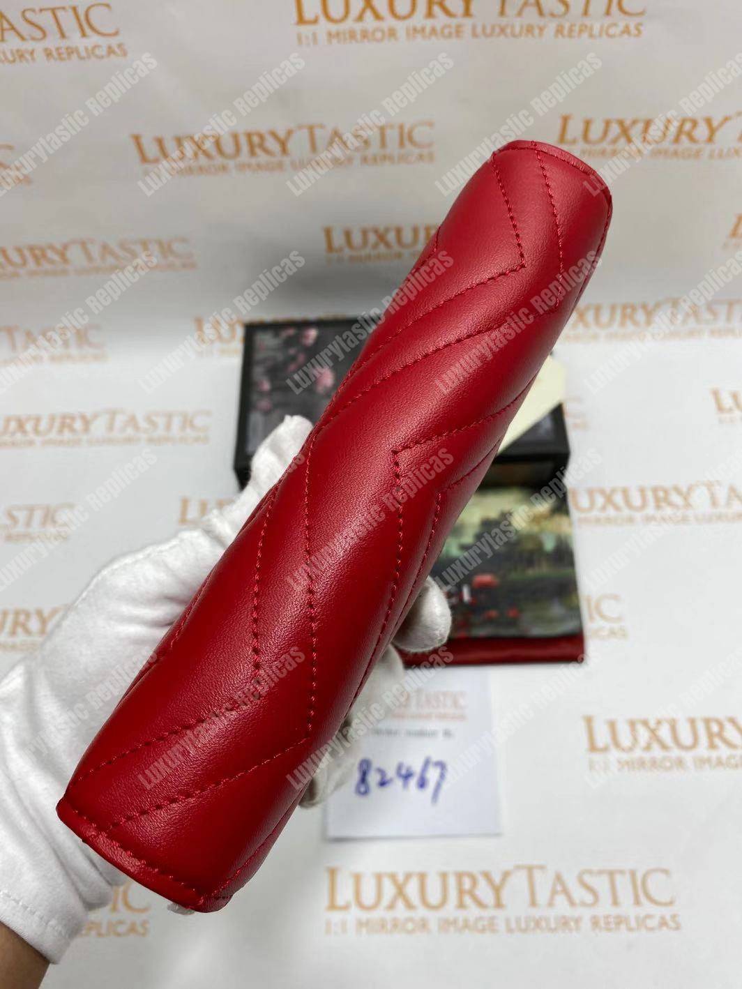 G*u*i gg marmont chevron continental wallet red