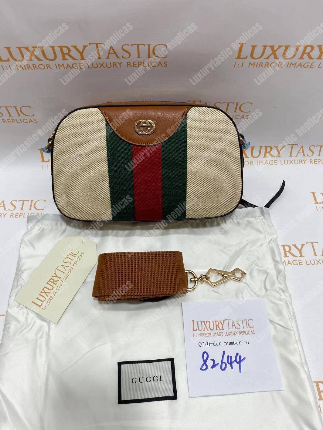 G*u*i vintage canvas shoulder bag