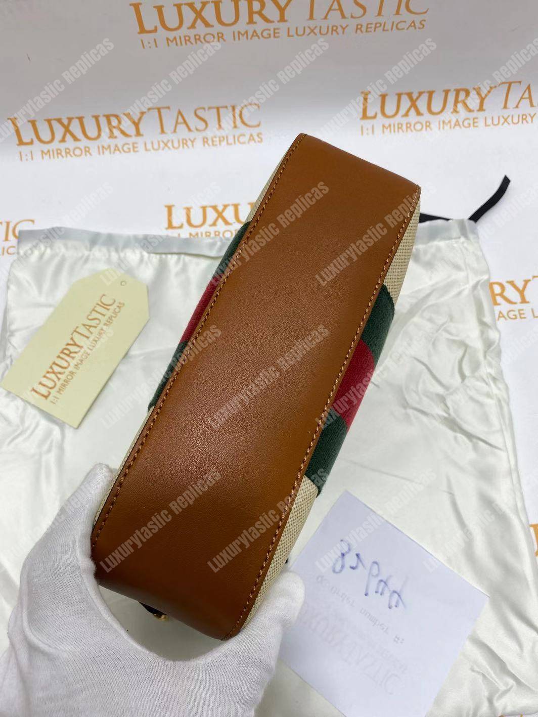 G*u*i vintage canvas shoulder bag