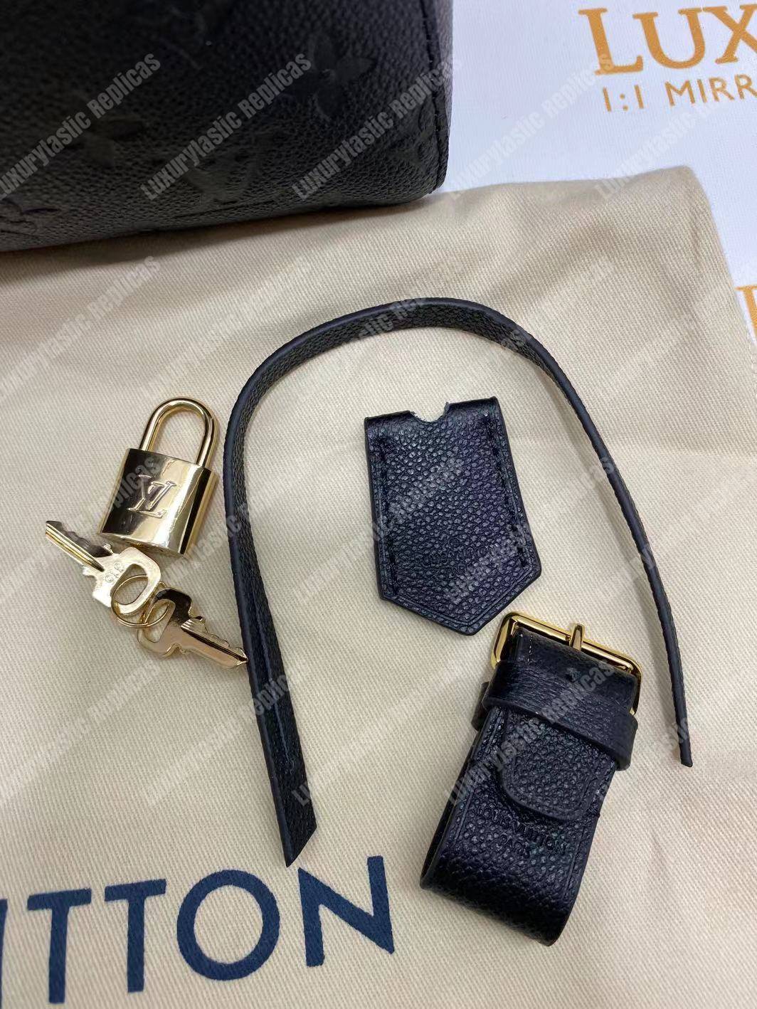 LV Montaigne BB Monogram Empreinte Leather Noir