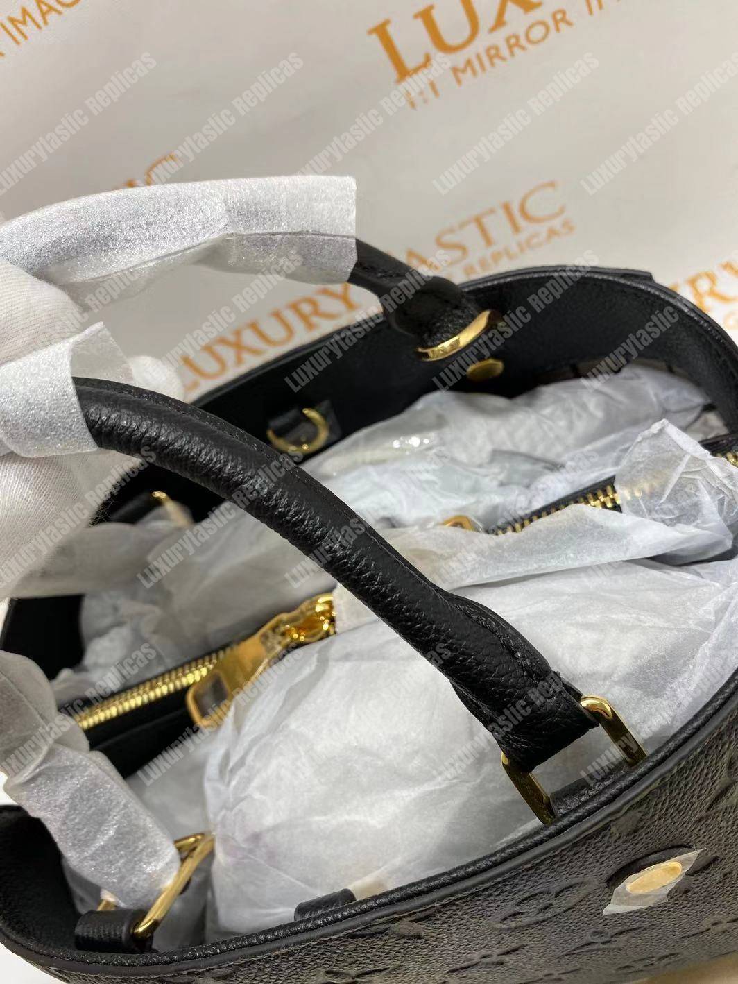 LV Montaigne BB Monogram Empreinte Leather Noir