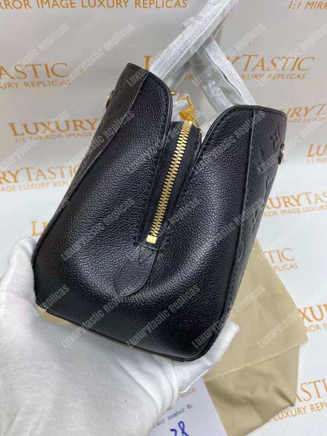 LV Montaigne BB Monogram Empreinte Leather Noir