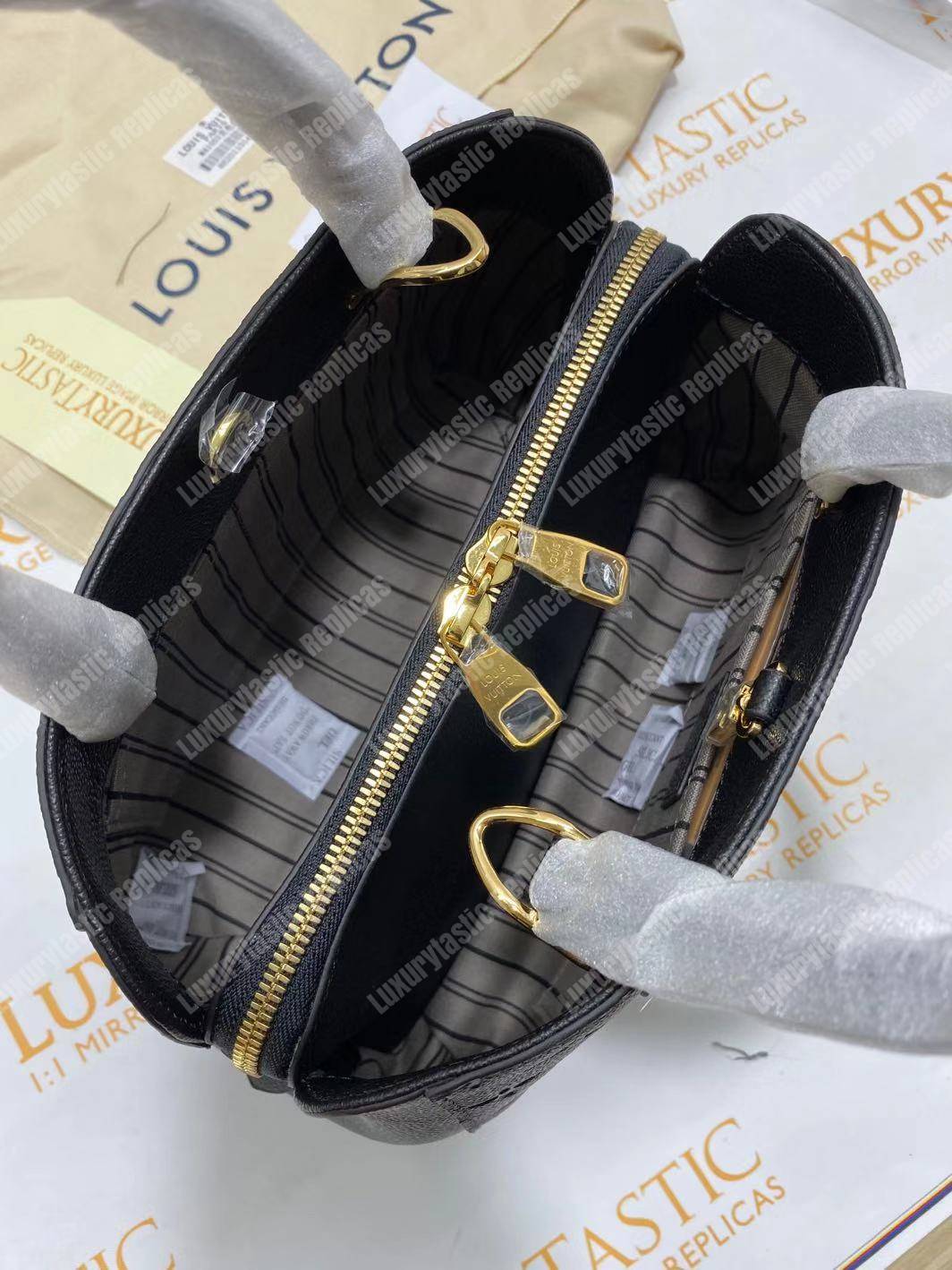LV Montaigne BB Monogram Empreinte Leather Noir