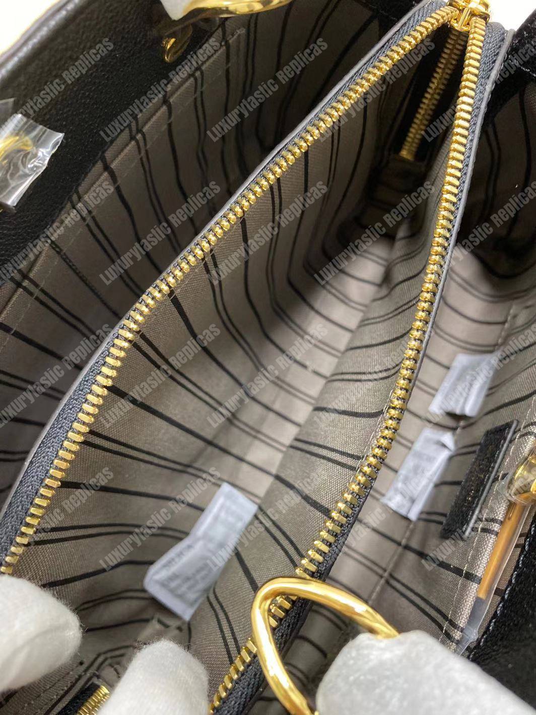 LV Montaigne BB Monogram Empreinte Leather Noir