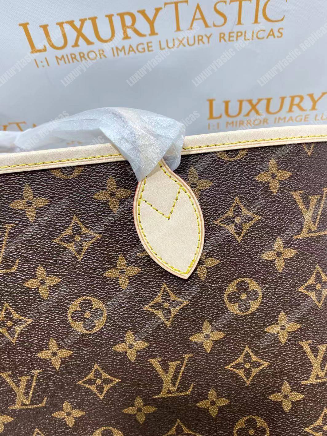 LV Neverfull GM Monogram Beige