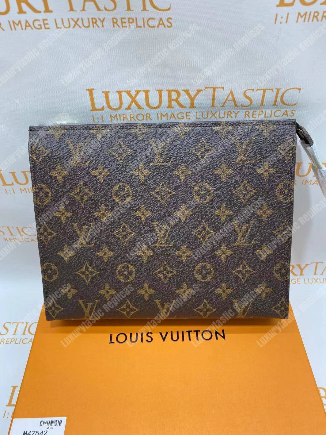 LV Toiletry Pouch 26 Monogram Brown