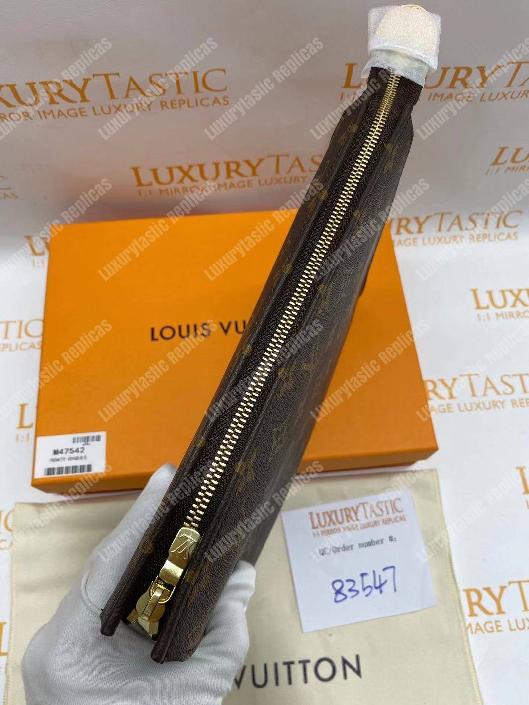 LV Toiletry Pouch 26 Monogram Brown