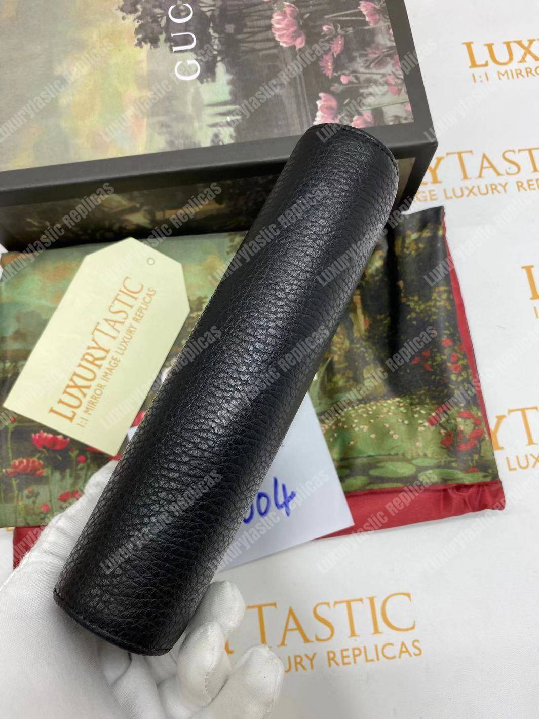 G*u*i gg marmont leather mini chain flap bag black