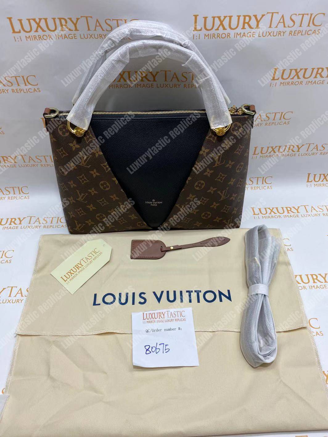LV V Tote MM Monogram Noir