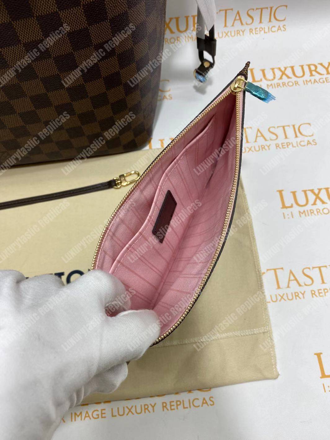 l**is V*t*n neverfull replica mm damier ebene rose ballerine
