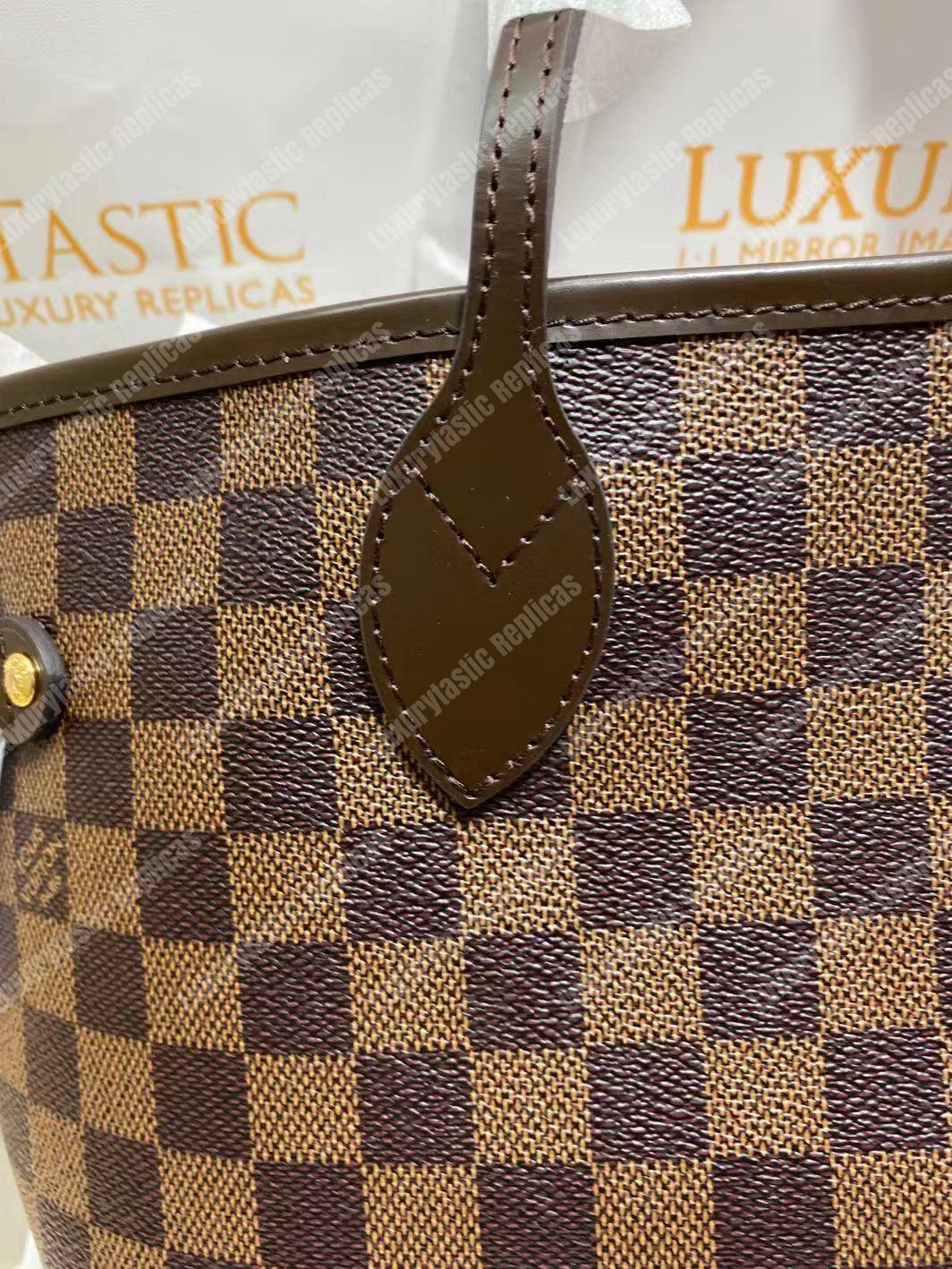 l**is V*t*n neverfull replica mm damier ebene rose ballerine