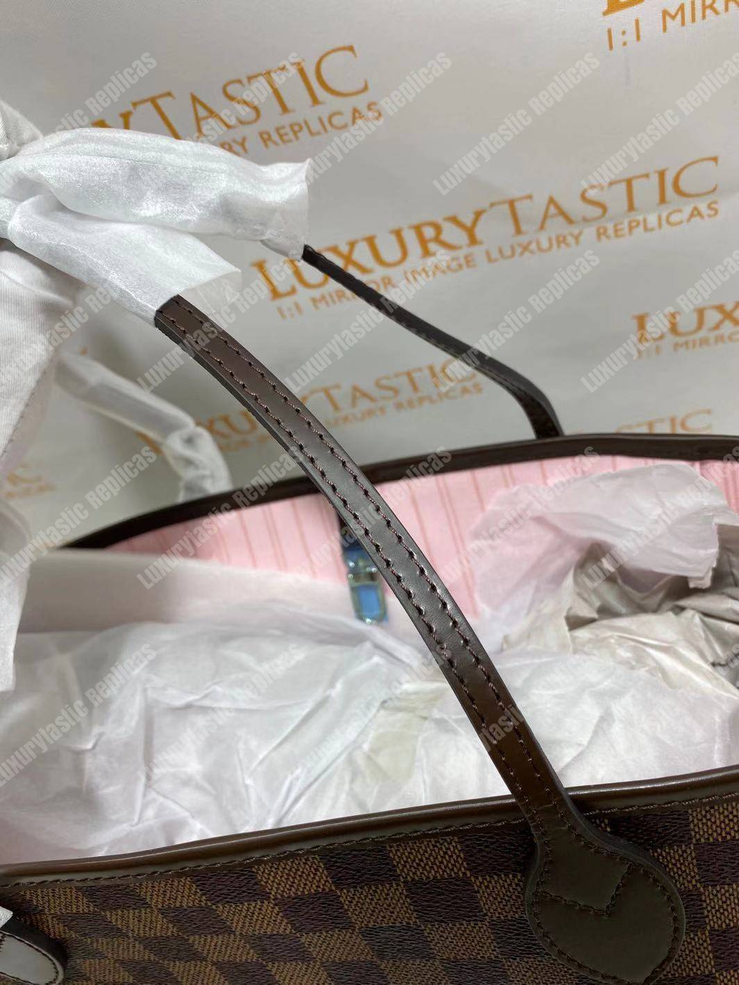 l**is V*t*n neverfull replica mm damier ebene rose ballerine