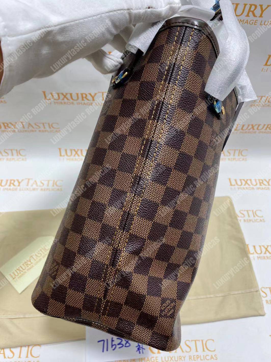 l**is V*t*n neverfull replica mm damier ebene rose ballerine