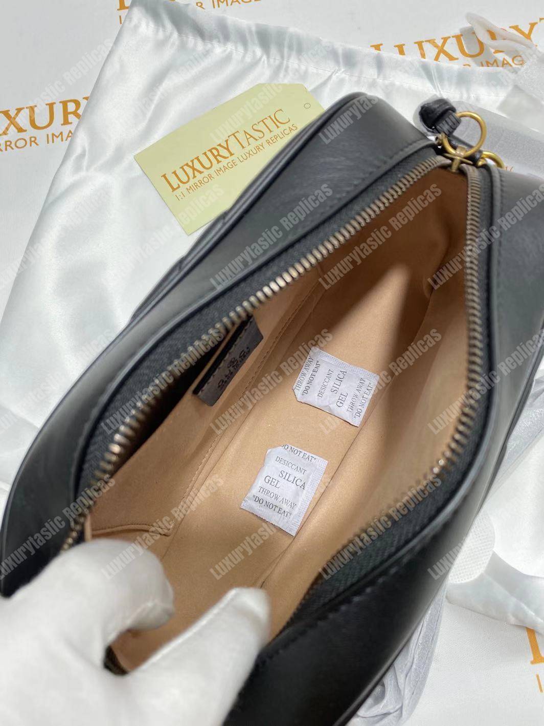 G*u*i gg marmont small matelassé shoulder bag black