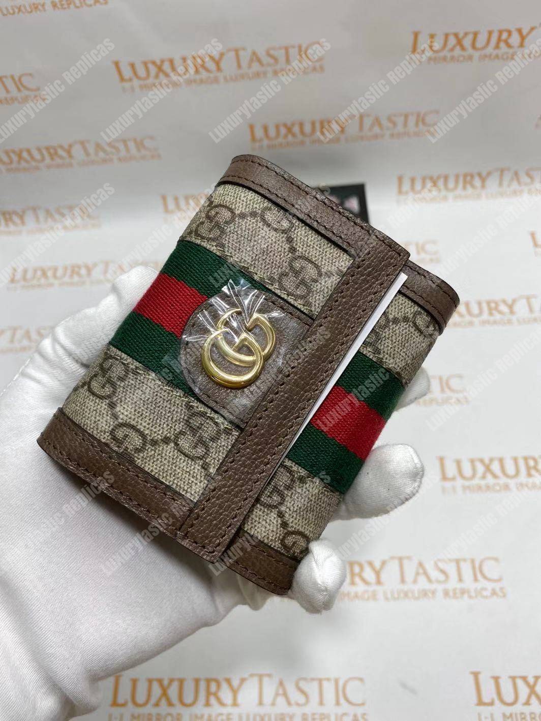 G*u*i ophidia gg french flap wallet