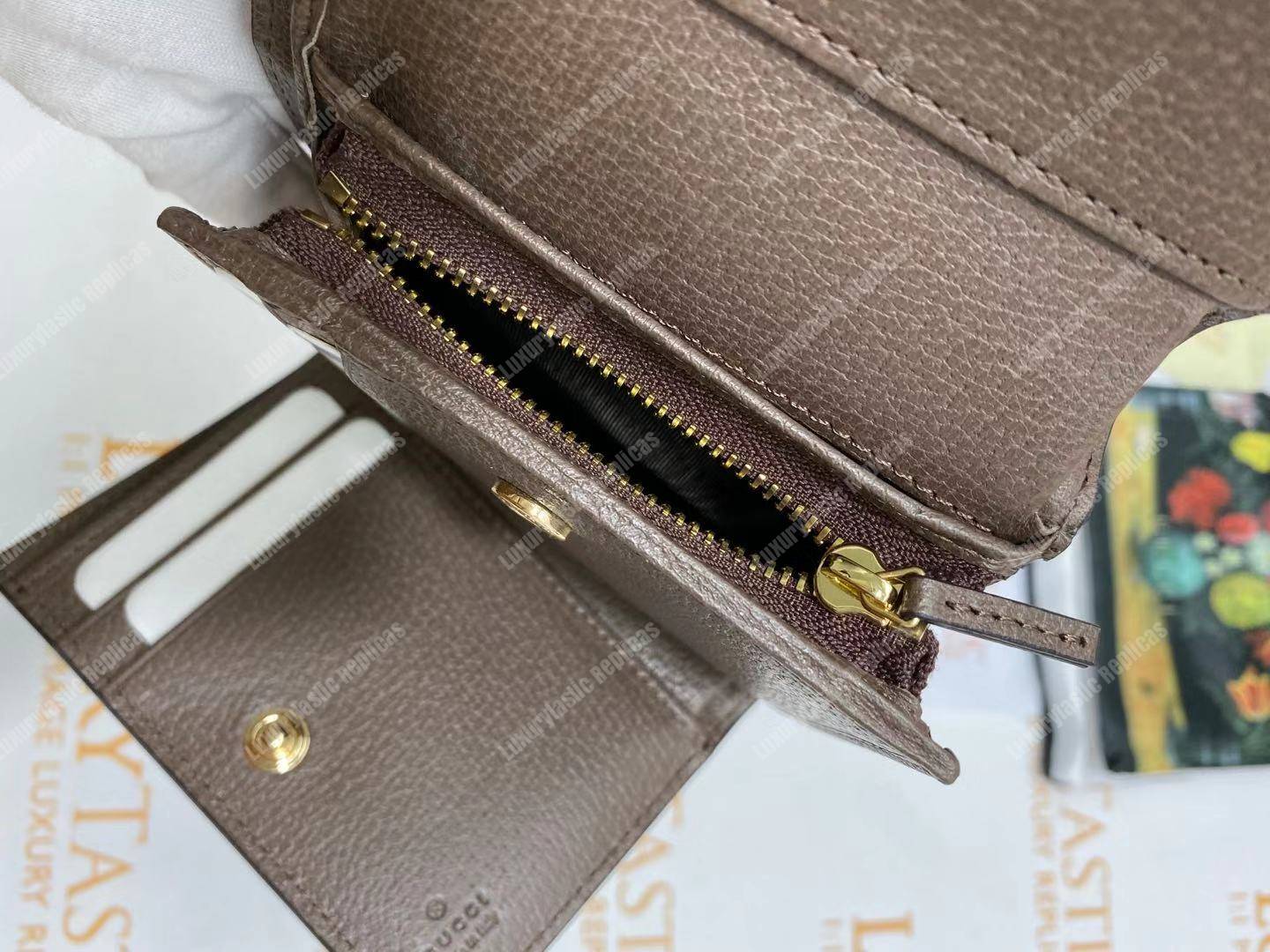 G*u*i ophidia gg french flap wallet