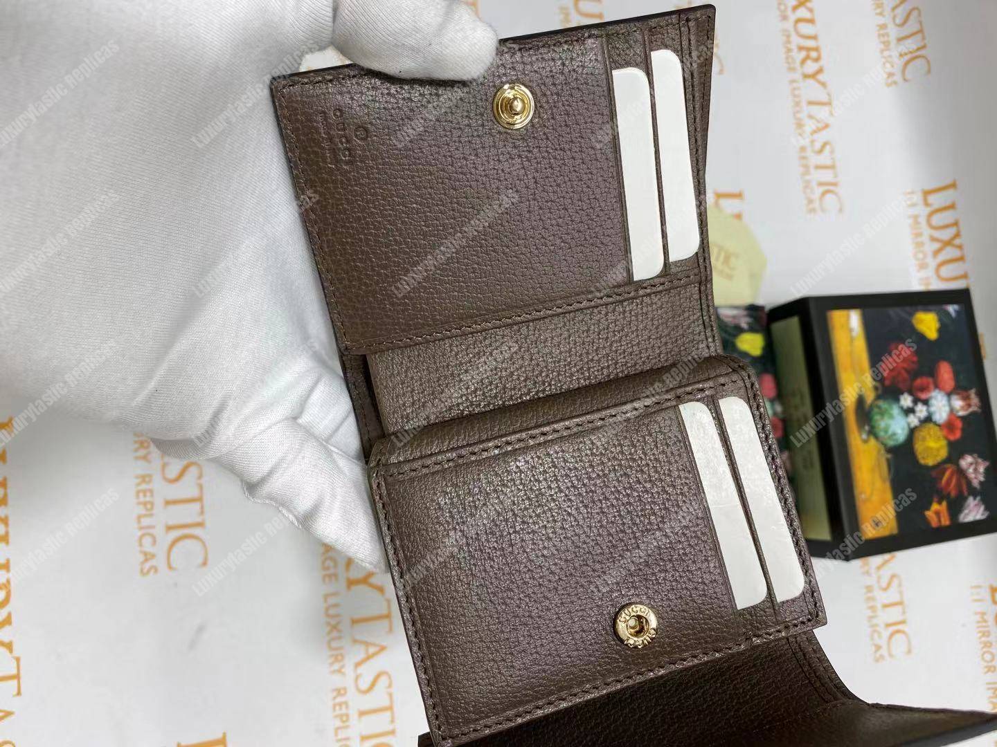 G*u*i ophidia gg french flap wallet