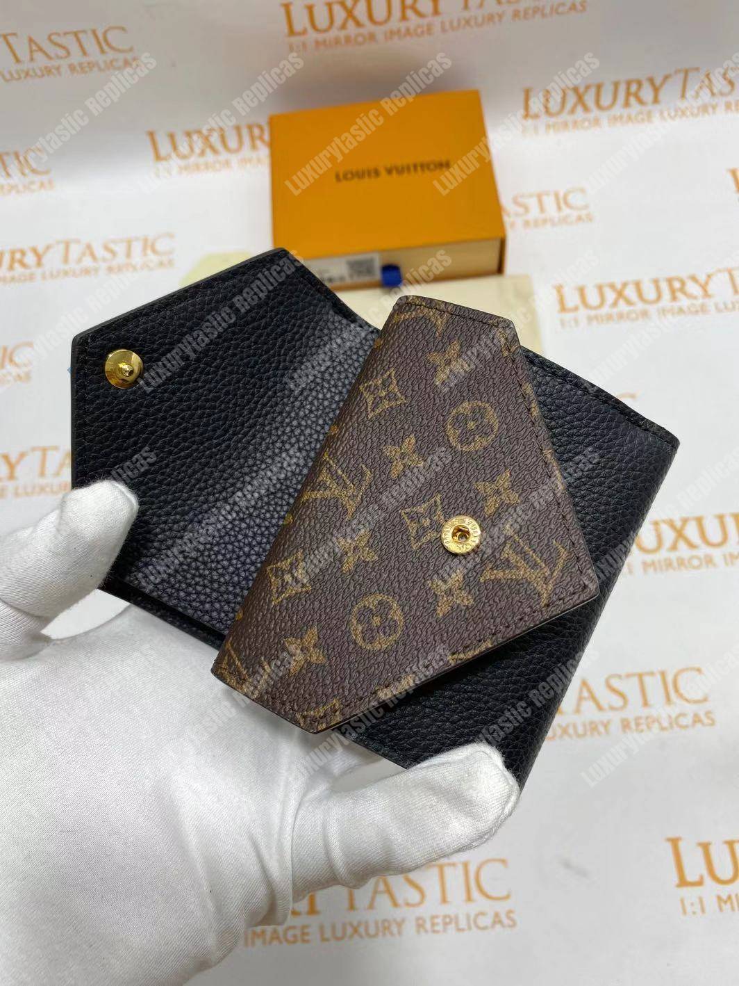LV Double V Compact Wallet Noir