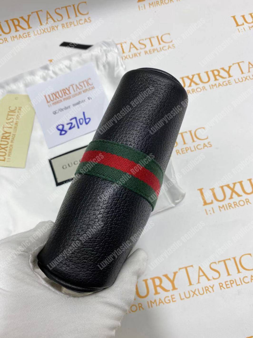 G*u*i ophidia leather mini bag black