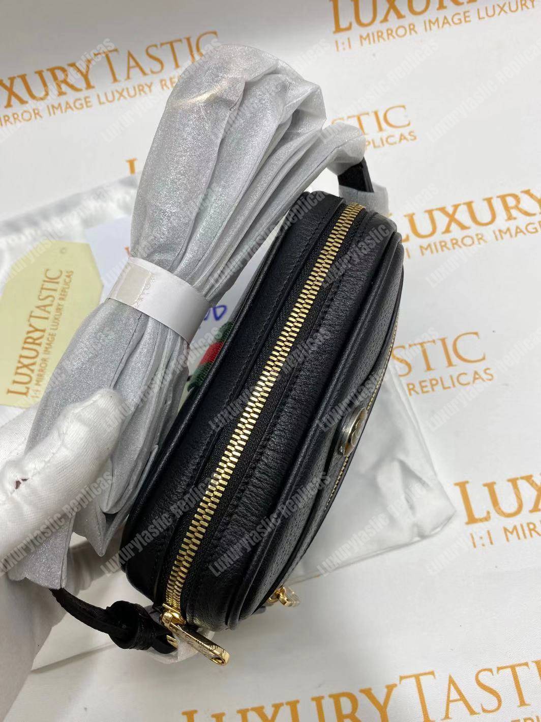 G*u*i ophidia leather mini bag black