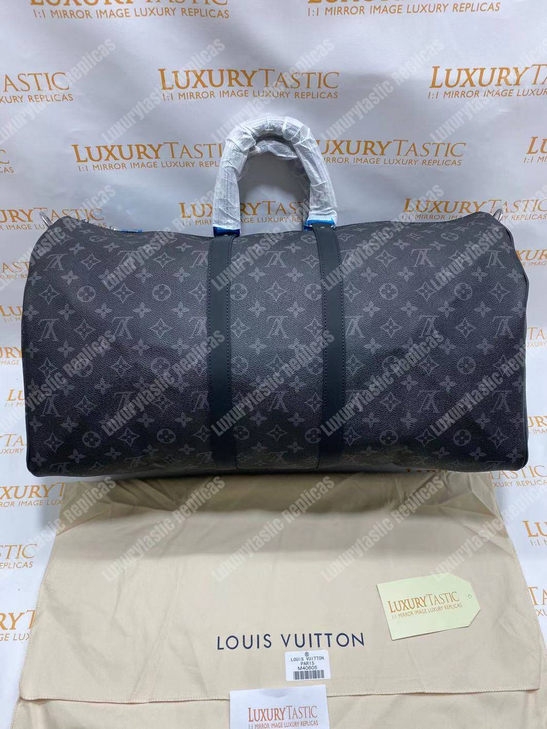 LV Keepall Bandouliere 55 Monogram Eclipse