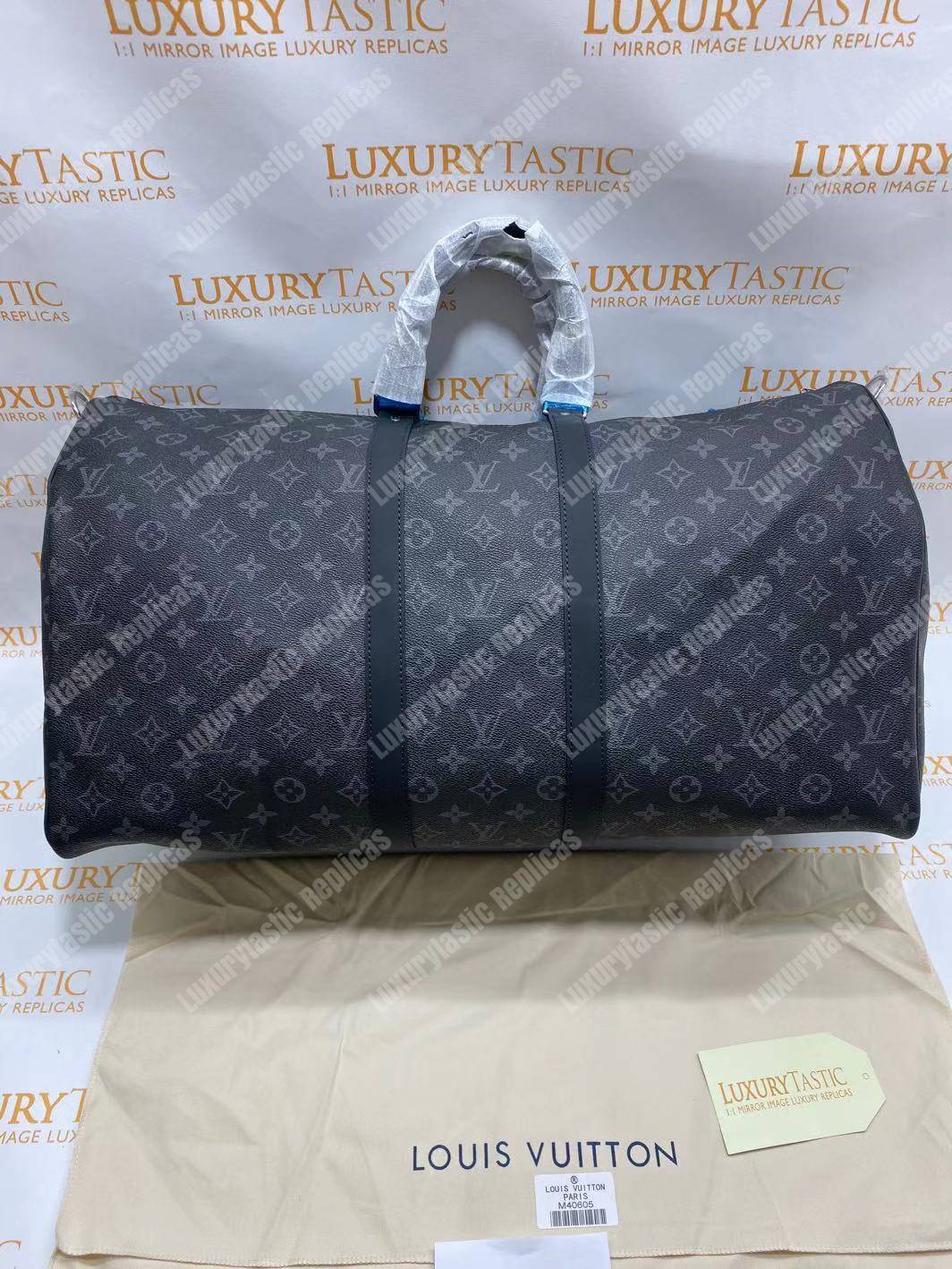 LV Keepall Bandouliere 55 Monogram Eclipse