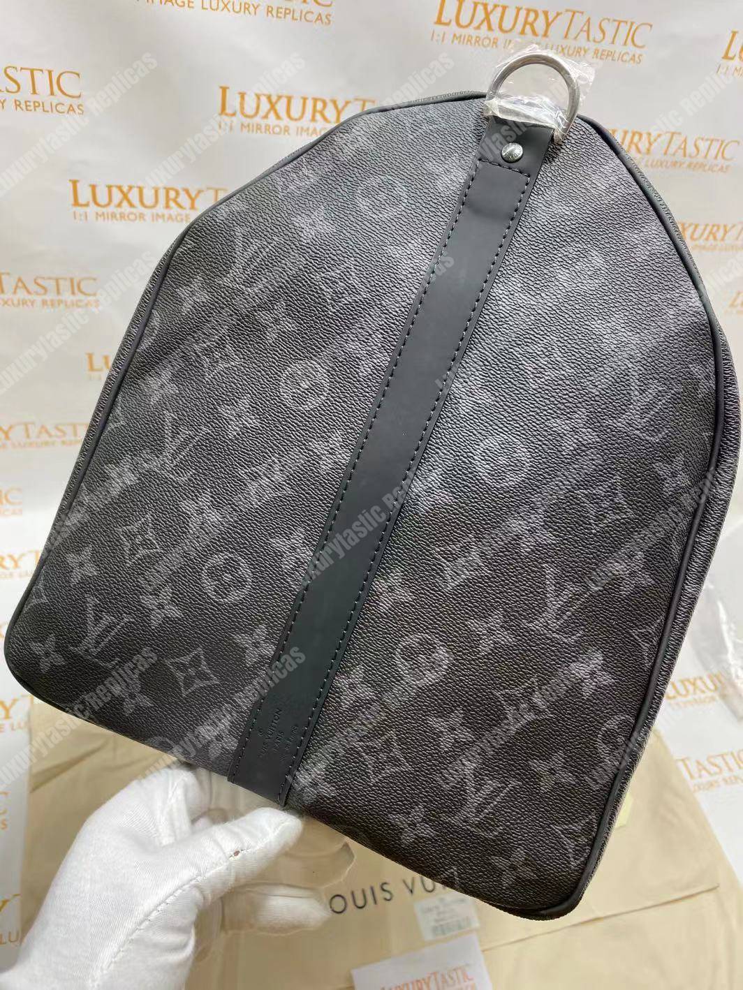 LV Keepall Bandouliere 55 Monogram Eclipse