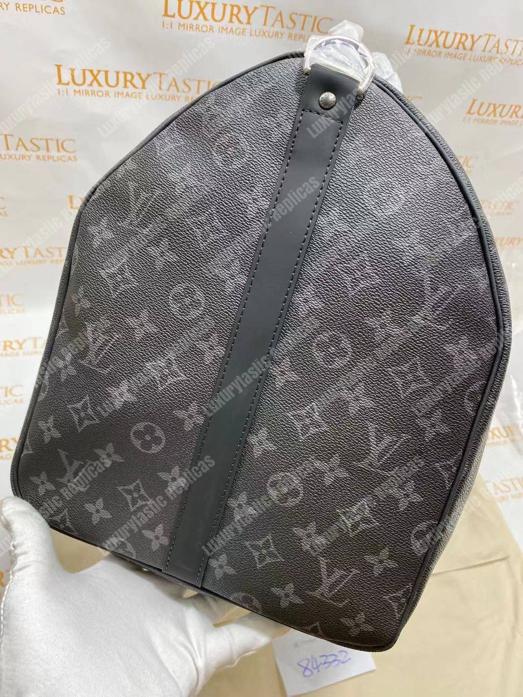 LV Keepall Bandouliere 55 Monogram Eclipse