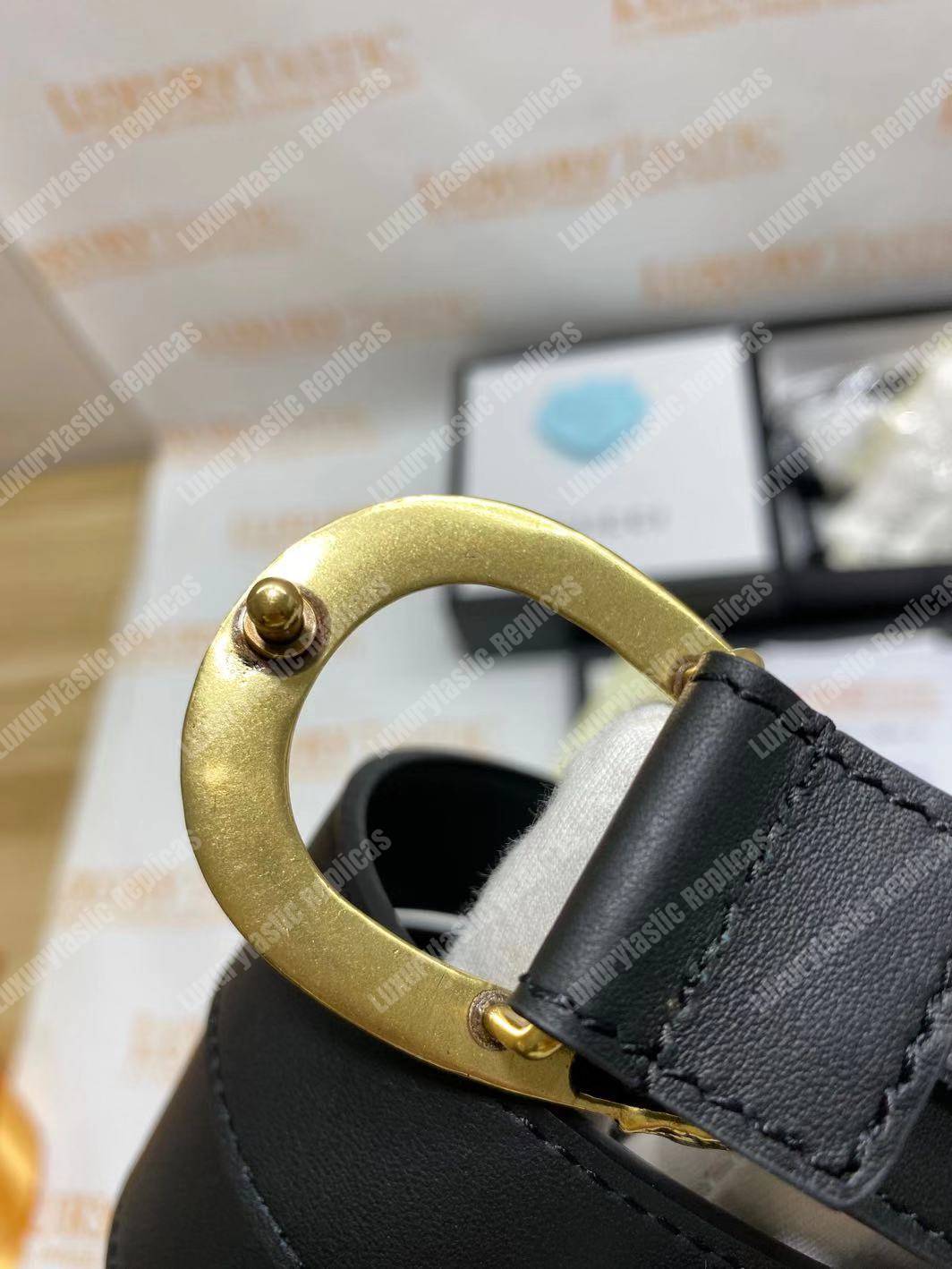 G*u*i leather belt with dionysus buckle