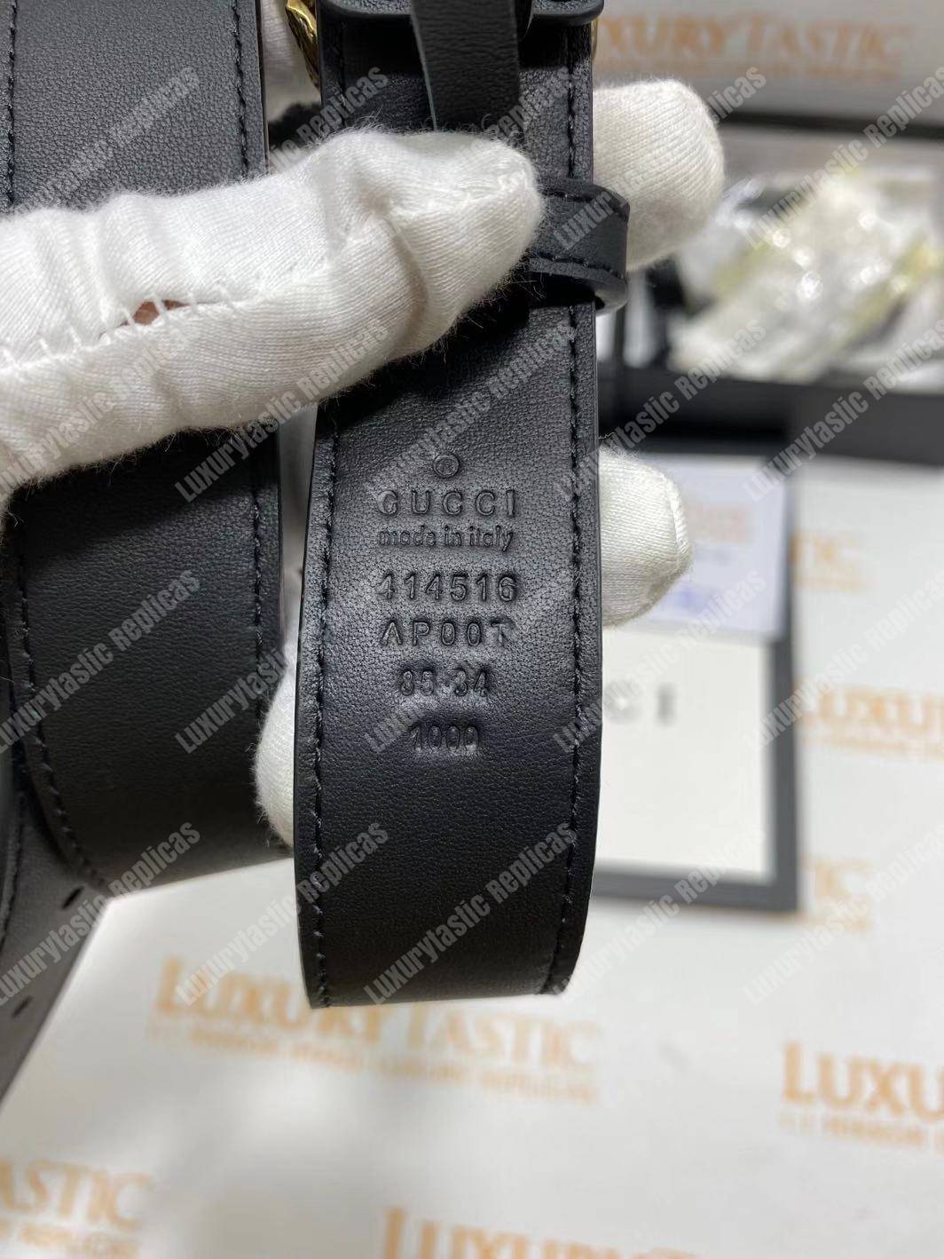 G*u*i leather belt with dionysus buckle