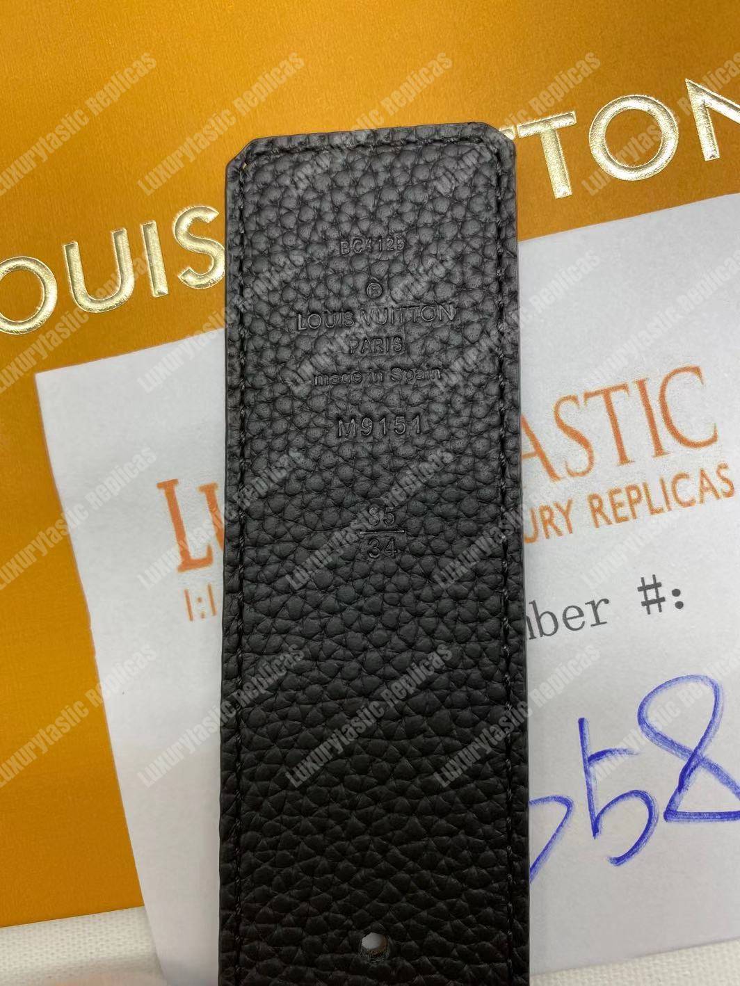 LV Initiales 40MM Reversible Utah Leather Belt Brown