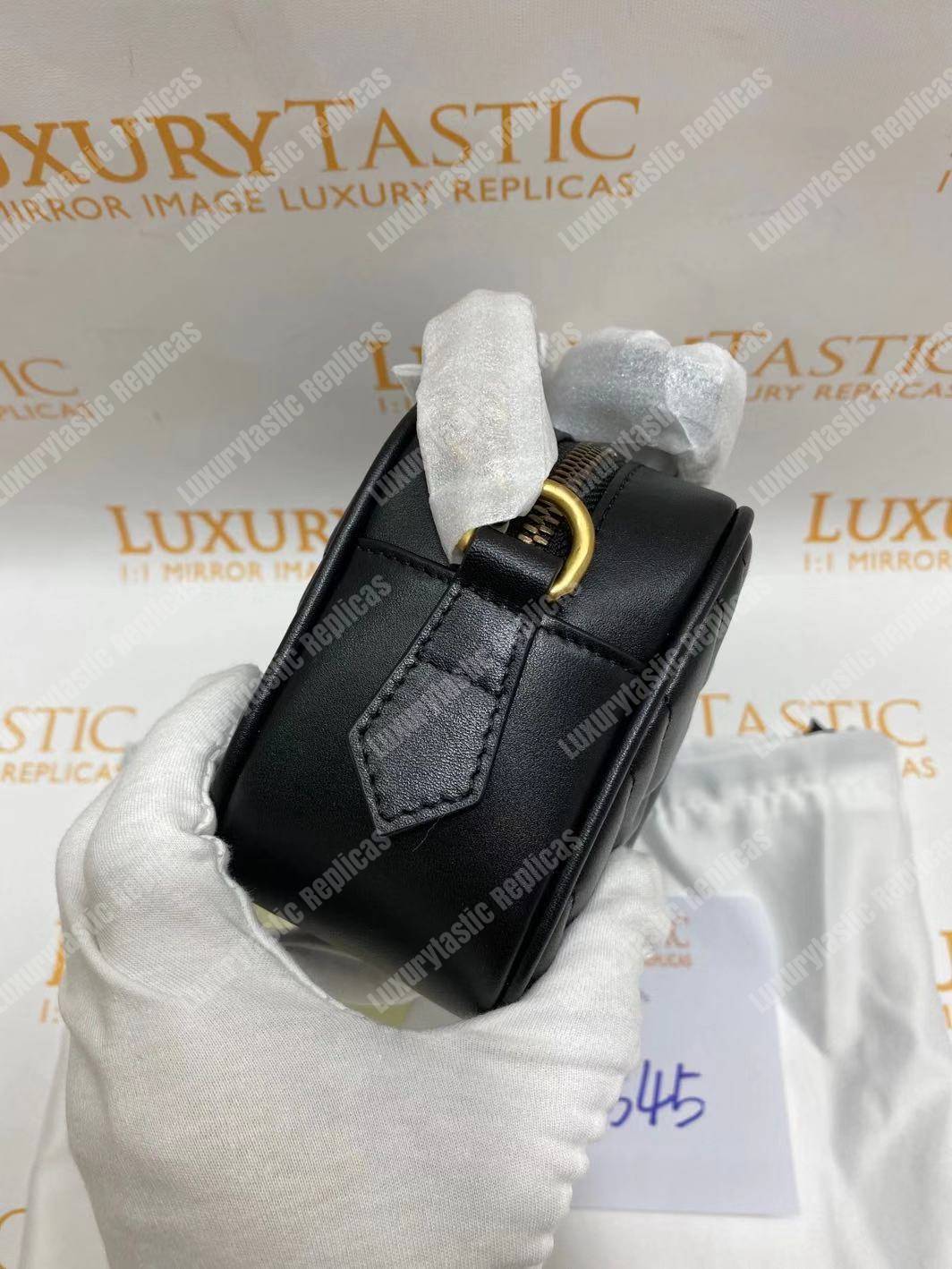 G*u*i gg marmont matelassé mini bag black