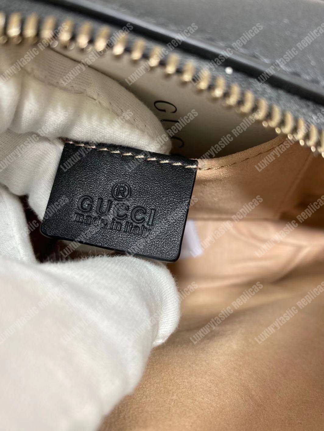 G*u*i gg marmont matelassé mini bag black