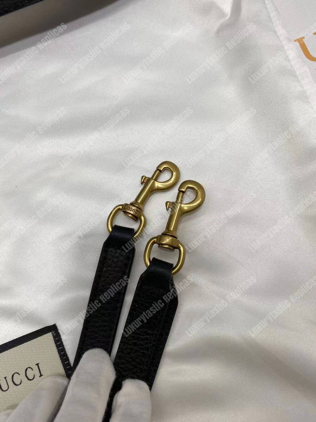 G*u*i kingsnake print leather tote