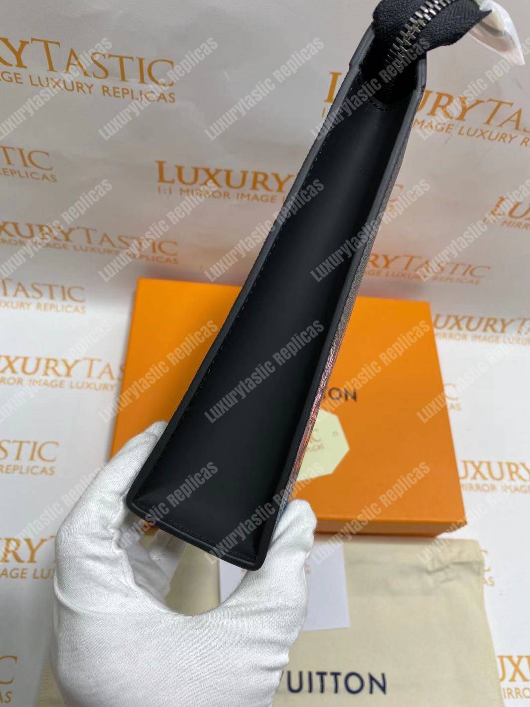 LV Flower Pochette Voyage MM Monogram Eclipse Canvas